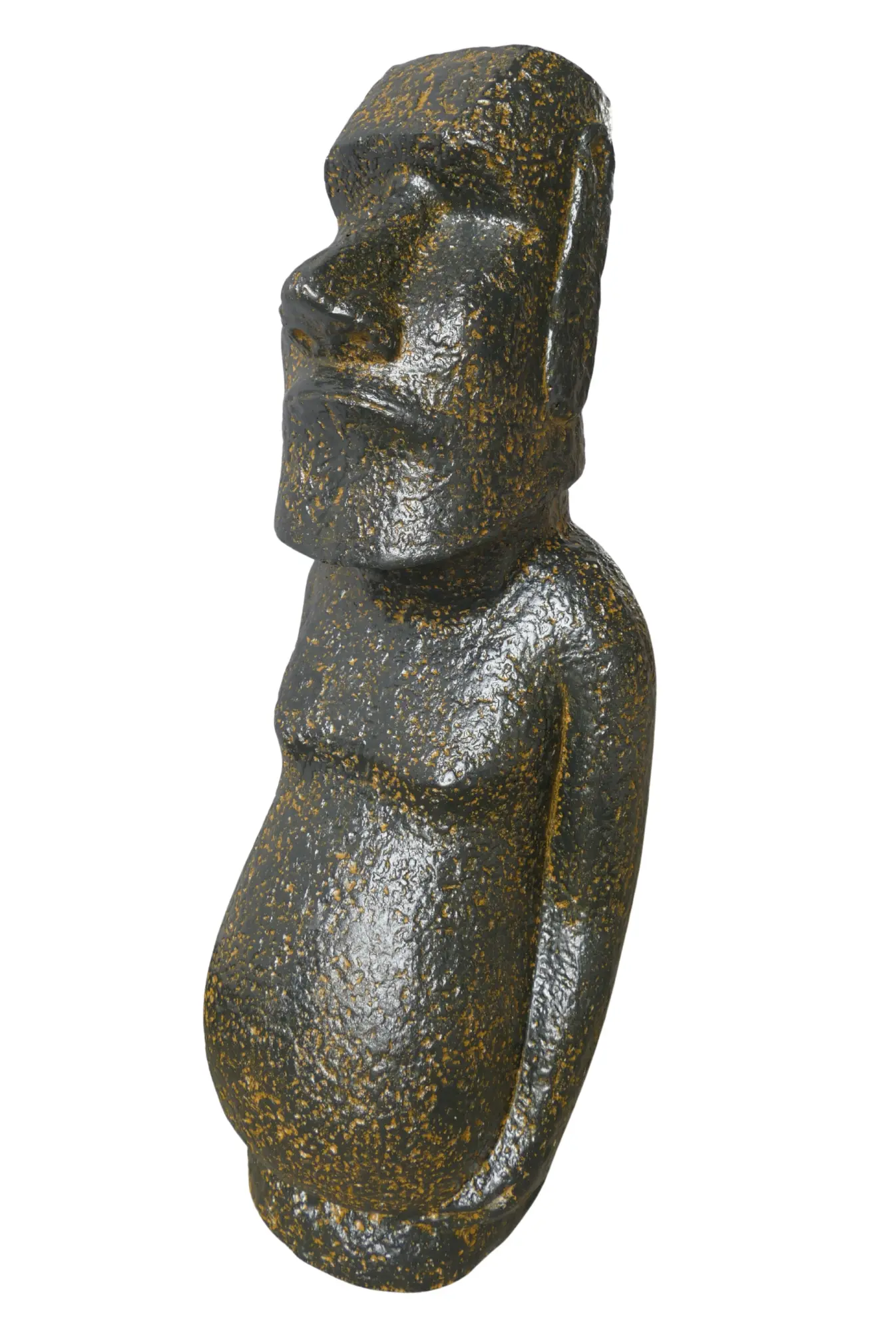 Artikelbild 2 des Artikels “Moai-Ganzkörperfigur, 81 cm hoch | GRC (Fasersteinguss), Kupferfinish “